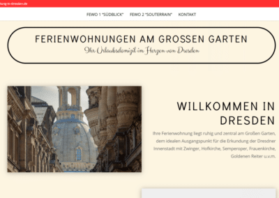 Webseite von tbedesign für einen Kunden aus Dresden